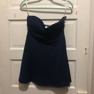 Forever 21 Navy Strapless Dress